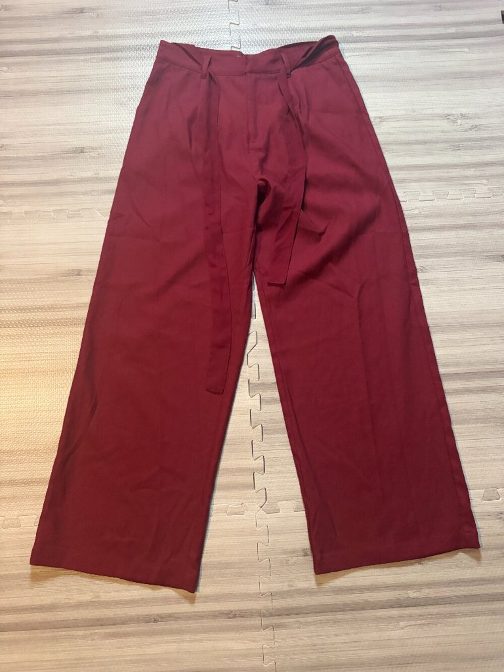 ModCloth Women's High Waist Wide Leg Belted Trousers